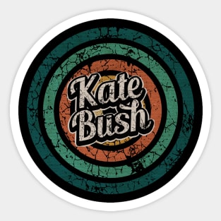 Kate Bush // Retro Circle Crack Vintage Sticker